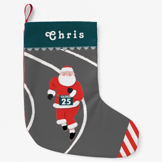 Petite Chaussette De Noël Piste d'Athlétisme (Devant)