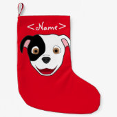 Petite Chaussette De Noël Pitbull repéré font face (Devant)