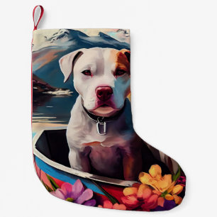 Petite Chaussette De Noël Pitbull sur une pagaie : une aventure Pittoresque