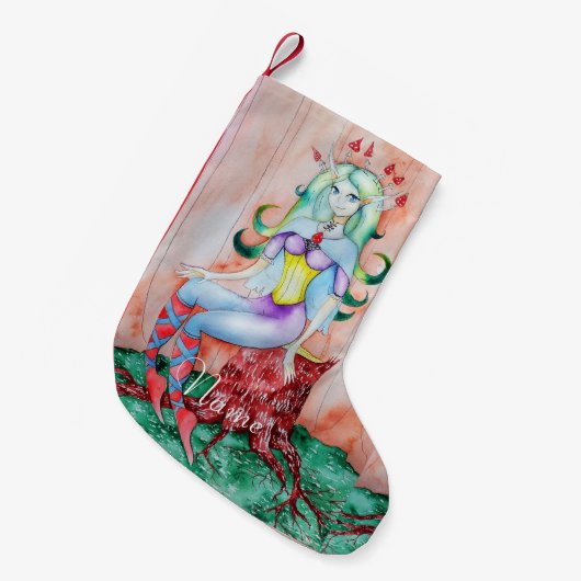 Petite Chaussette De Noël Pixie Imaginaire Fairy Thunder_Cove (Devant (Accrochage))