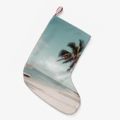 Petite Chaussette De Noël Plage à côté du cocotier (Devant (Accrochage))