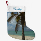Petite Chaussette De Noël Plage d'Aruba I Belle Scène Nature (Devant)