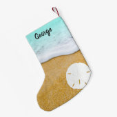 Petite Chaussette De Noël Plage Sable Dollar Double Noël Stocker (Dos (Accrochage))