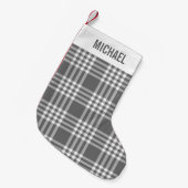 Petite Chaussette De Noël Plaid Bold Moderne Noël Stocker (Devant (Accrochage))