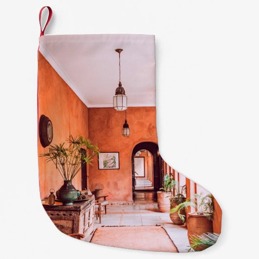 PETITE CHAUSSETTE DE NOËL PLANTERS AVEC PLANTE PRÈS DE LA ZONE CAOUTCHOUC À  (Devant)