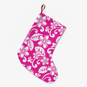 PETITE CHAUSSETTE DE NOËL PLUMÉRIE DE L'ÎLE (ROSE CHAUD)