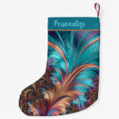 Petite Chaussette De Noël Plumes élégantes Gold Lilac Noël (Dos)