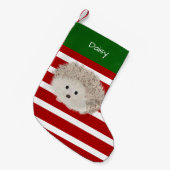 Petite Chaussette De Noël Poêle de Noël de Hérisson (Devant (Accrochage))