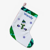 Petite Chaussette De Noël Poids Lifting Snowman (Devant (Accrochage))