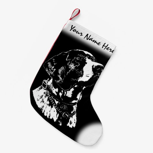 Petite Chaussette De Noël Pointeur allemand Noël Stocking Chien Bas (Devant (Accrochage))