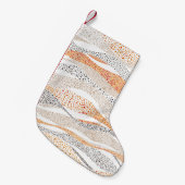 Petite Chaussette De Noël Pointillisme Wavy Polka : Doux Doux Textile (Devant (Accrochage))