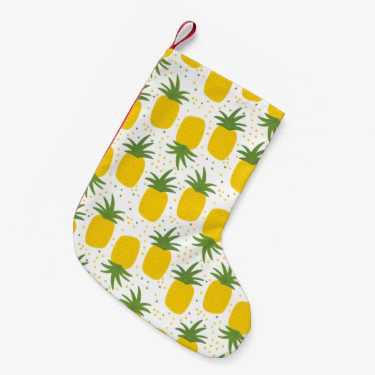 Petite Chaussette De Noël Points d'ananas : Conception de fruits d'été (Devant (Accrochage))