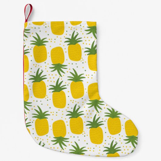Petite Chaussette De Noël Points d'ananas : Conception de fruits d'été (Devant)