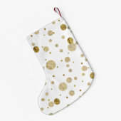 Petite Chaussette De Noël Points fascinants de confettis de Bokeh d'or (Dos (Accrochage))