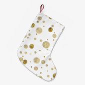 Petite Chaussette De Noël Points fascinants de confettis de Bokeh d'or (Devant (Accrochage))