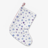 Petite Chaussette De Noël points noirs peints à la main (Devant (Accrochage))