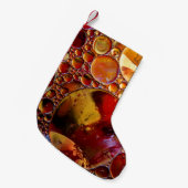 Petite Chaussette De Noël Points or et rouge (Devant (Accrochage))