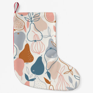 Petite Chaussette De Noël Poire scandinave Imprimer : Motif de fruits Vintag
