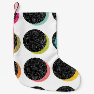 Petite Chaussette De Noël Pois abstraits décoratifs dans le style