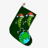 Petite Chaussette De Noël Pois de vacances sur Terre (Devant (Accrochage))