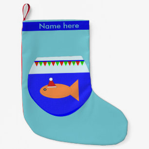 Petite Chaussette De Noël Poisson d'or de la fête de Noël Stocker personnali