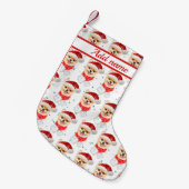 Petite Chaussette De Noël Pomeranian Dog Breed Christmas Stars (Devant (Accrochage))