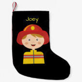 Petite Chaussette De Noël Pompier - Pompier - Dessin (Devant)