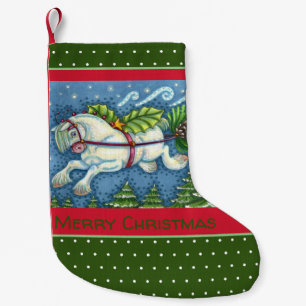 PETITE CHAUSSETTE DE NOËL PONY PULLING PINECONE SLEIGH DE NOËL VOLANT