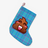 Petite Chaussette De Noël poop plaid emoji xmas stockage de noël (Devant (Accrochage))