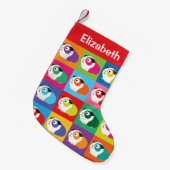 Petite Chaussette De Noël Pop Art Guinea Pigs (Devant (Accrochage))