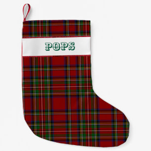 Petite Chaussette De Noël Pops Stewart Plaid