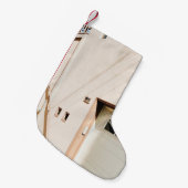 PETITE CHAUSSETTE DE NOËL PORTE EN BOIS BLANC FERMÉE (Devant (Accrochage))