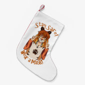 Petite Chaussette De Noël Portez un Masque ! (Devant (Accrochage))