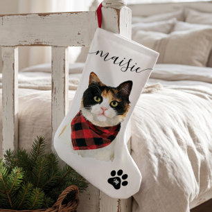 Petite Chaussette De Noël Portrait de compagnie personnalisé à l'aquarelle C