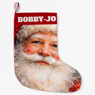 Petite Chaussette De Noël Portrait de Noël joyeux Père Noël