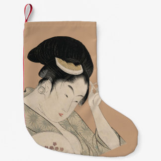 Petite Chaussette De Noël Portrait vintage I de femme d'Ukiyo-e de Japonais