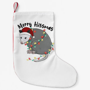 Petite Chaussette De Noël Possum Mange les Guirlandes de Noël Joyeux Hissmas