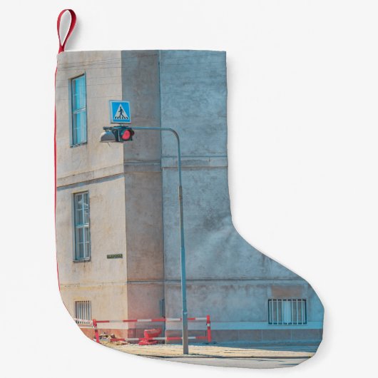 PETITE CHAUSSETTE DE NOËL POSTE DE LAMPE PRÈS DU BÂTIMENT (Devant)