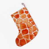 Petite Chaussette De Noël Poster de animal de la Giraffe orange (Dos (Accrochage))