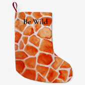 Petite Chaussette De Noël Poster de animal de la Giraffe orange (Devant)