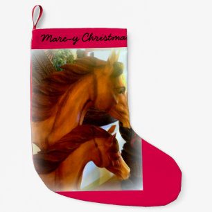 Petite Chaussette De Noël pot de noël de jument et pony mare-y