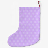 Petite Chaussette De Noël Pot de Noël personnalisé Polka violet (Dos)