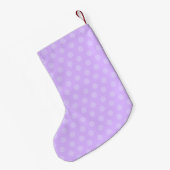 Petite Chaussette De Noël Pot de Noël personnalisé Polka violet (Dos (Accrochage))