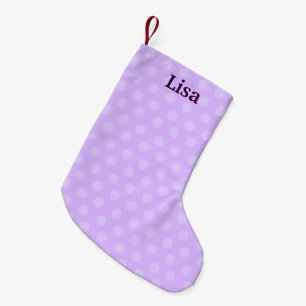 Petite Chaussette De Noël Pot de Noël personnalisé Polka violet