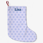 Petite Chaussette De Noël Pot de Noël Polka bleu personnalisé (Devant)