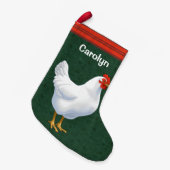 Petite Chaussette De Noël Poulet blanc de Leghorn (Devant (Accrochage))