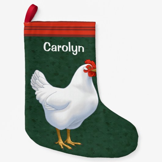 Petite Chaussette De Noël Poulet blanc de Leghorn (Devant)