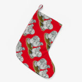 Petite Chaussette De Noël Poulets petits d'éclaboussure de Silkie (Devant (Accrochage))