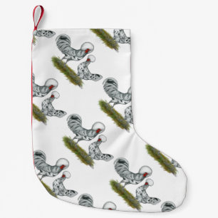 Petite Chaussette De Noël Poulets polonais d'éclaboussure