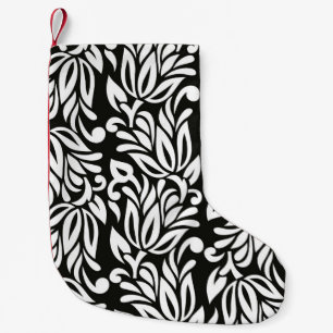 Petite Chaussette De Noël Ppa textile vintage noir et blanc
